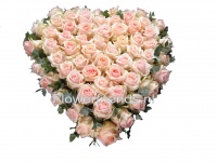 Rouwhart roze rozen